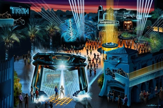 Illustration for article titled Concept art for Disney new Tron theme park, ElecTRONica